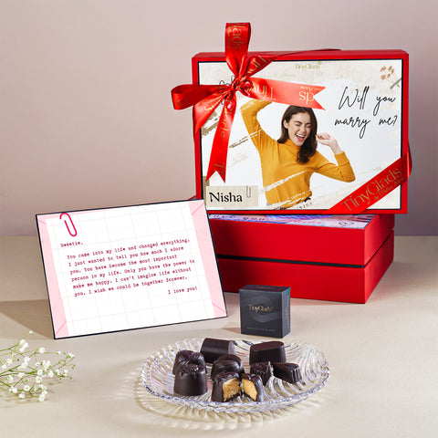 Romantic Personalised Photoframe Chocolate Box with Special Message