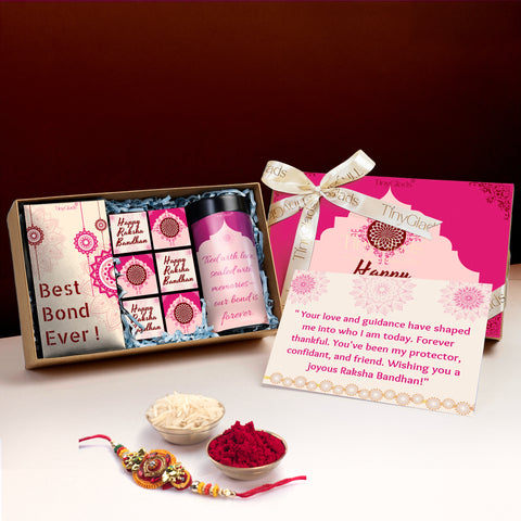 All-in-One Premium Rakhi Gift Box with Chocolates & Tilak