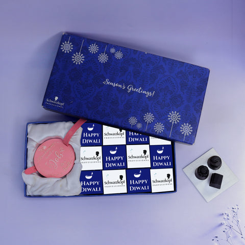 Corporate Diwali Gifts Online – Premium Gift Box with 12 Chocolate Truffles & Big Diya