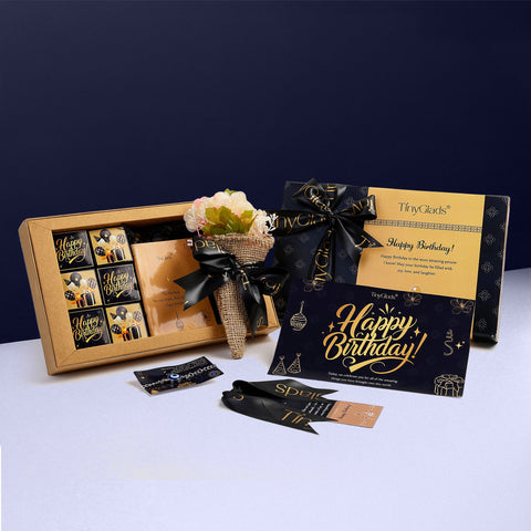 Premium Birthday Gift for Her – Hamper with Bracelet, Pen & Diary Set