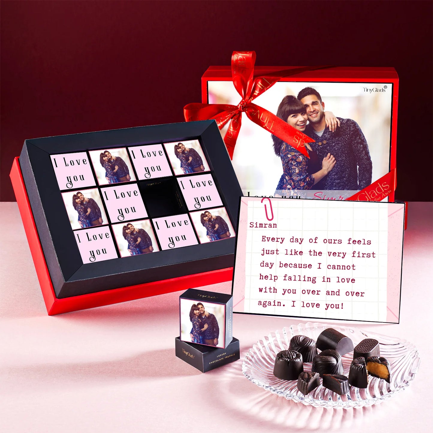 I Love You Personalised Photoframe Chocolate Box with Special Message