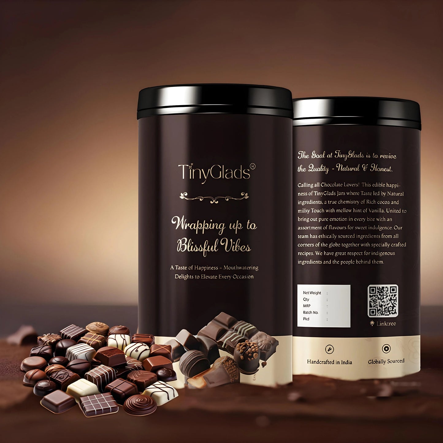 Gourmet Mixed Assorted Chocolate Truffles Jar Premium Collection