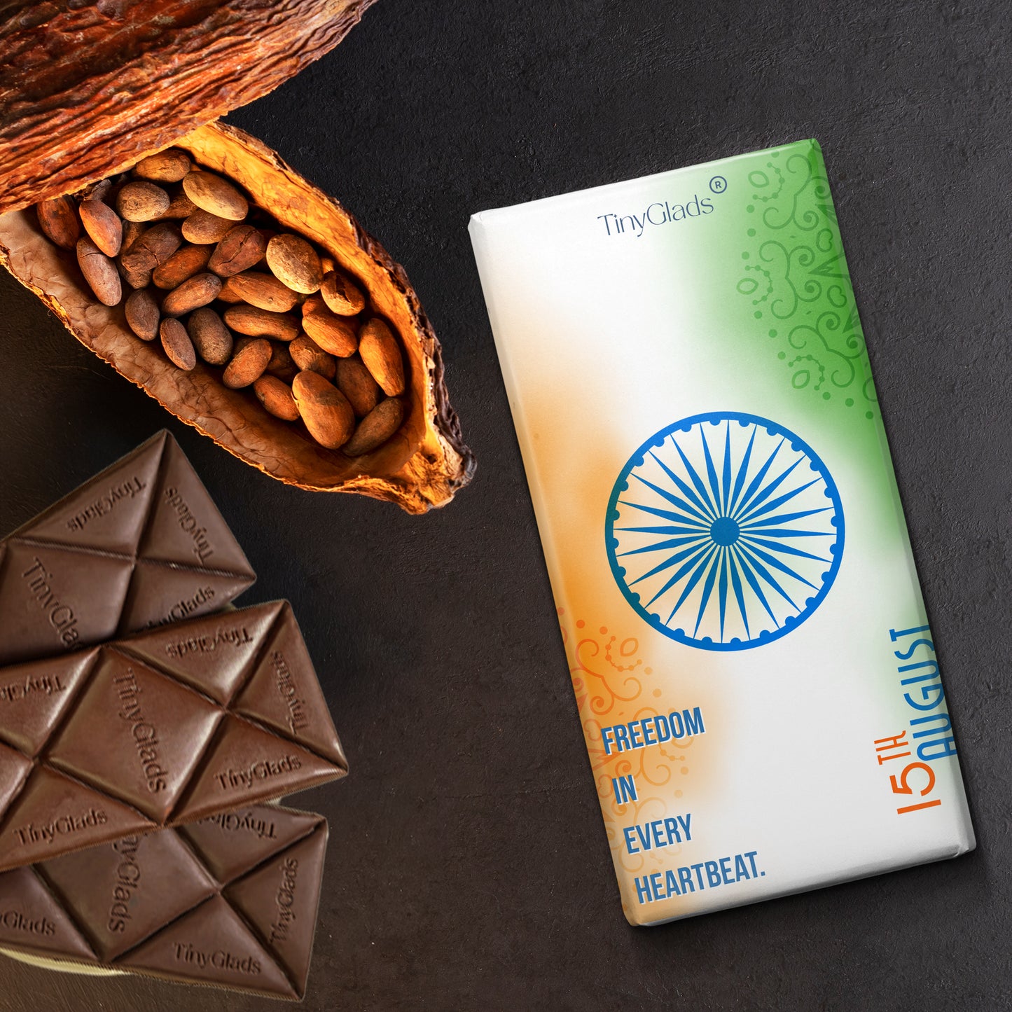 Independence Day Premium Chocolate Bar | Almond & Cranberry Delight