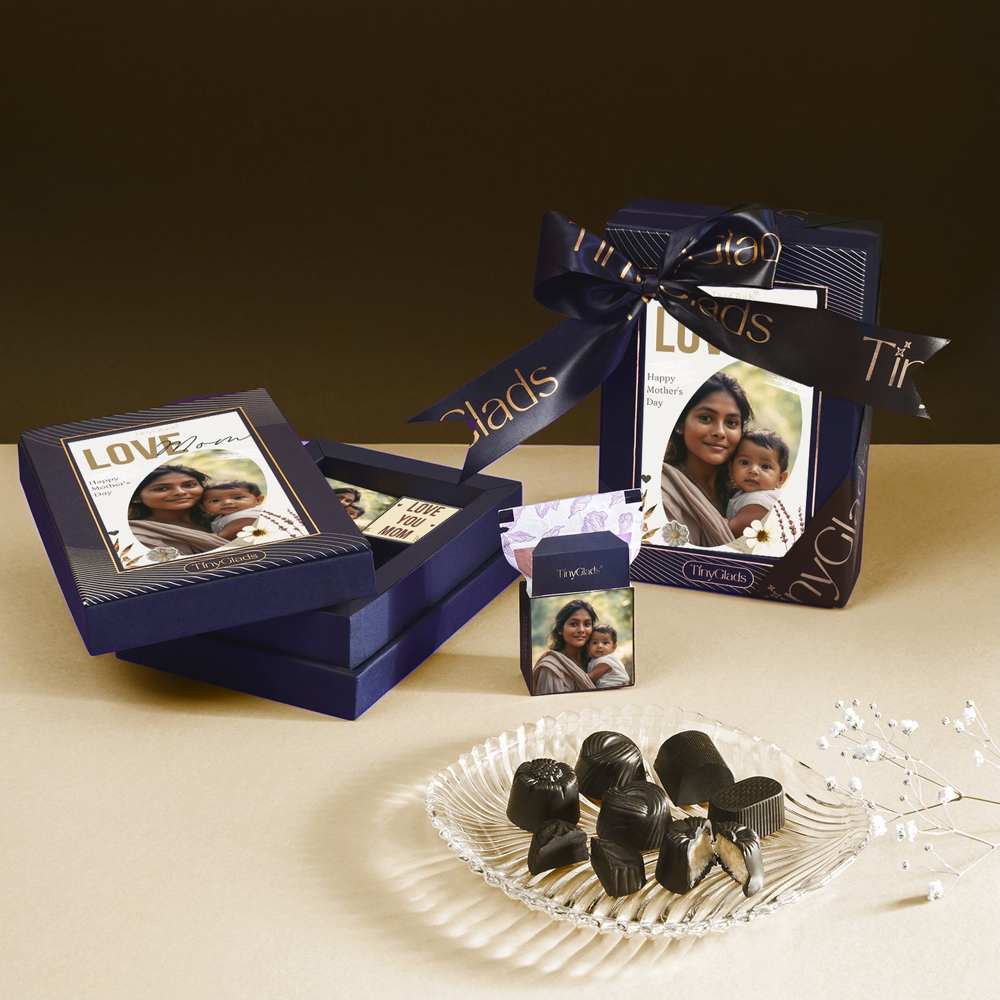 Photo Print Chocolate Gift Box for Mom