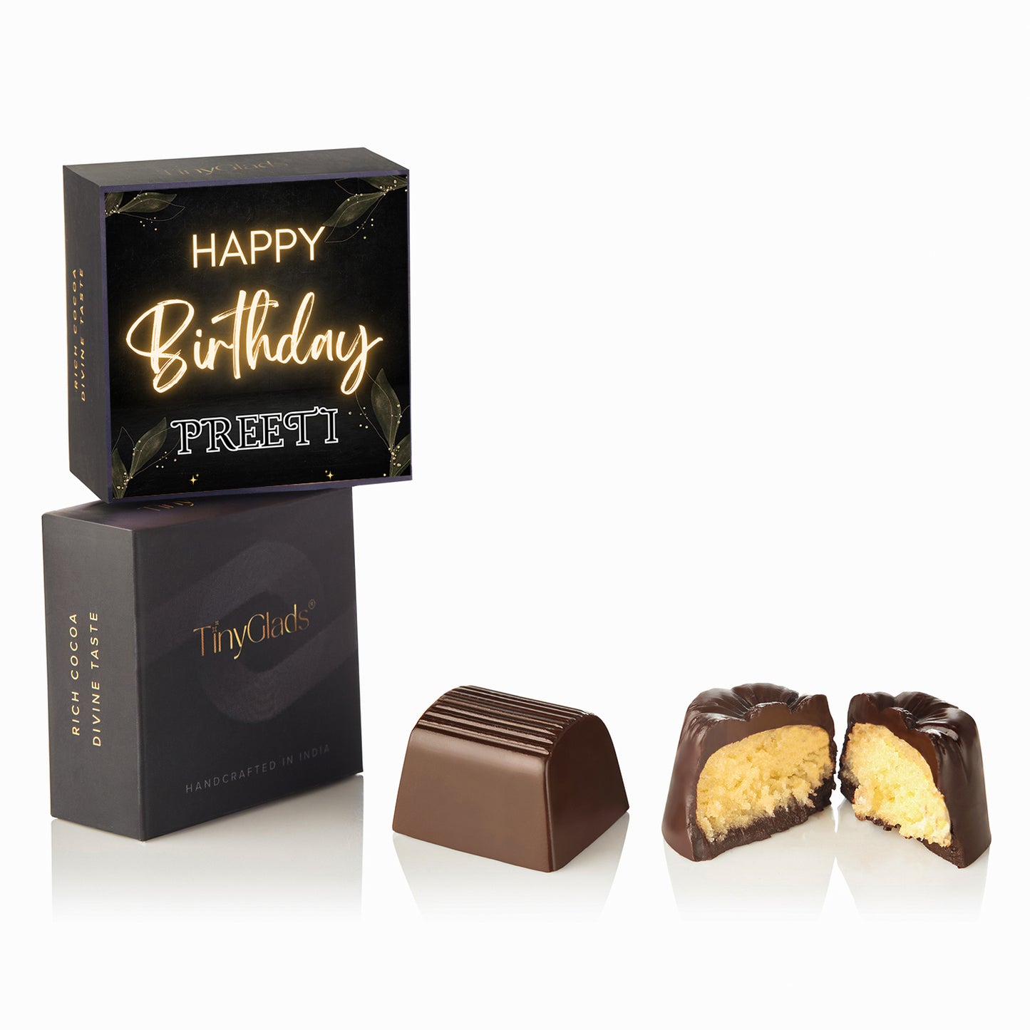 Custom Photo Chocolate Box | 6 Pcs Assorted Truffles | Birthday Gift