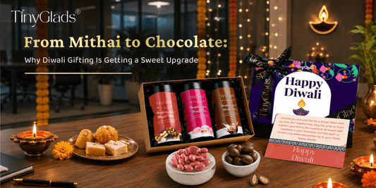 Looking for the best chocolate Diwali gifts this year? TinyGlads offers personalised truffle jars, luxury boxes & corporate hampers with PAN India delivery.