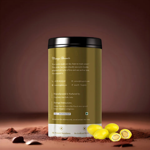 Mango Chocolate Coated Almonds Jar