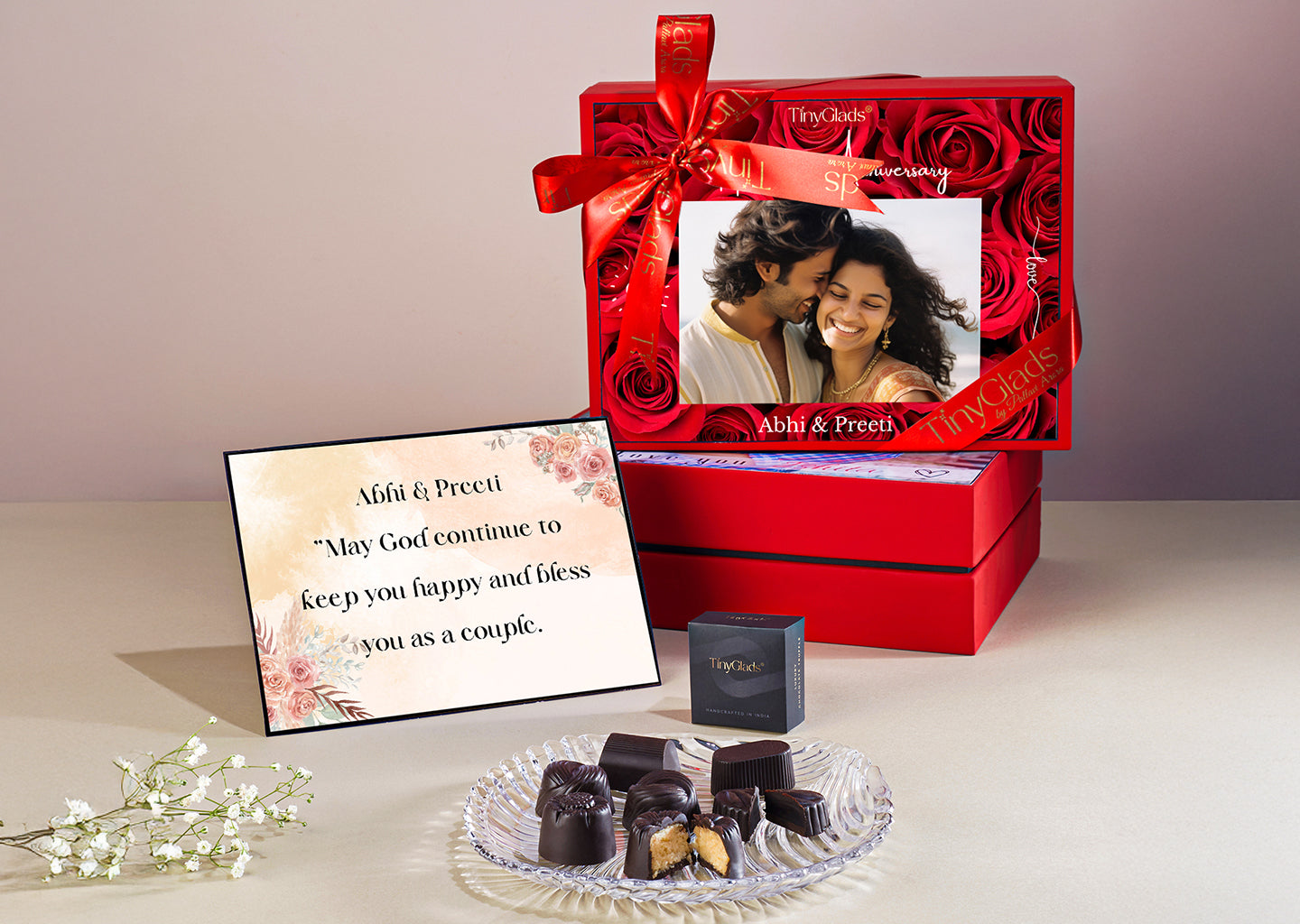 Happy Anniversary My love Chocolate Personalised box