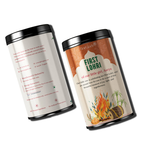 TinyGlads First Lohri Chocolate Truffle Jar | 12 Assorted Chocolate