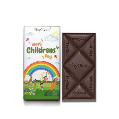 TinyGlads Rainbow Smiles Chocolate Bar | Children's Day Edition | 80g