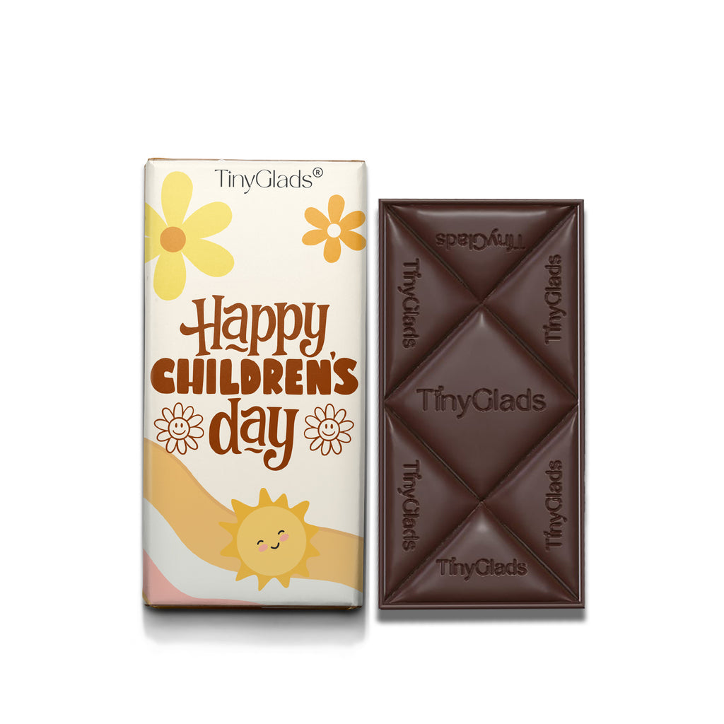 TinyGlads Sunshine Smiles Chocolate Bar | Children's Day Edition | 80g