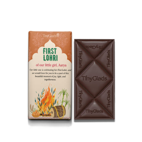 TinyGlads First Lohri Personalized Chocolate Bar