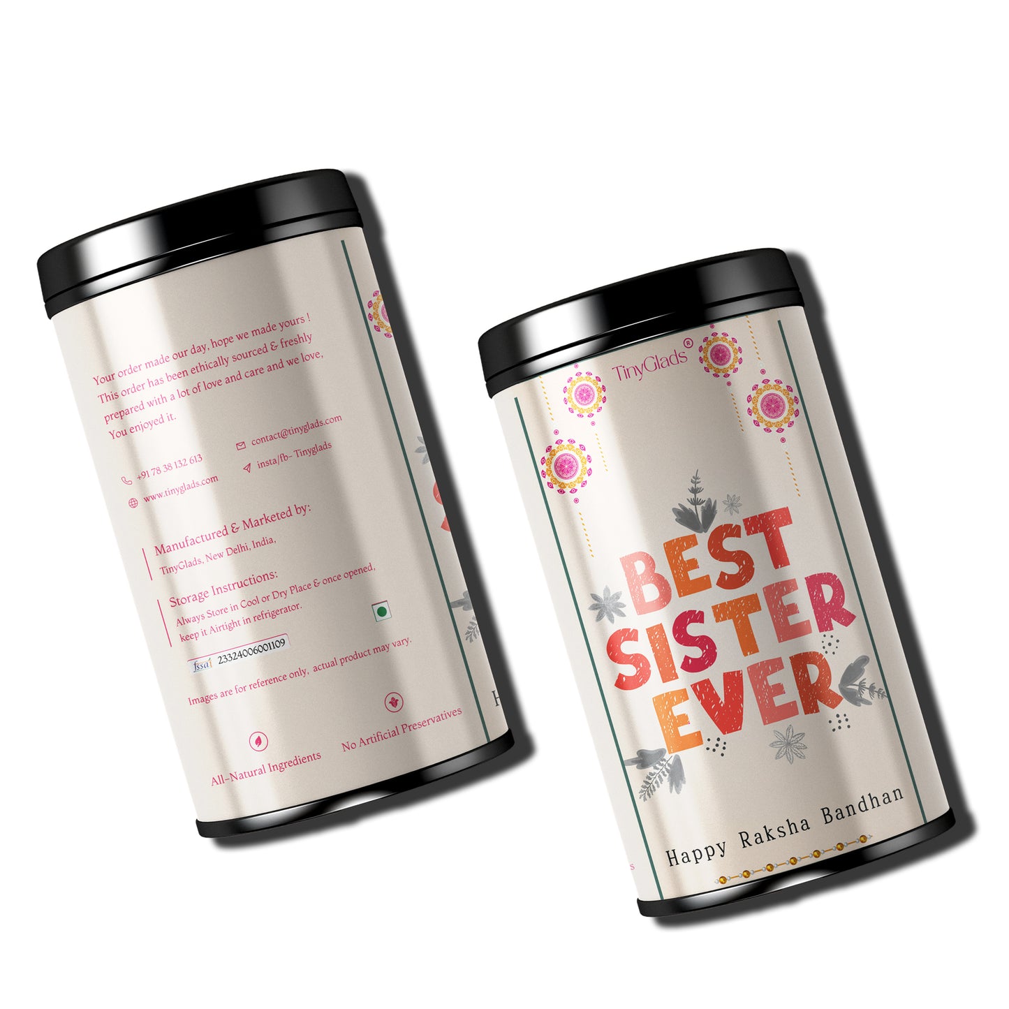 TinyGlads Best Sister Ever Chocolate Truffle Jar | 12 Gourmet Truffles