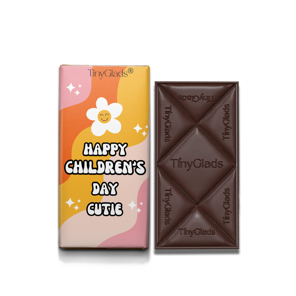 TinyGlads Happy Cutie Chocolate Bar | Children's Day Edition | 80g