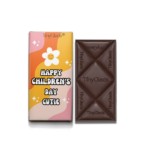 TinyGlads Happy Cutie Chocolate Bar | Children's Day Edition | 80g