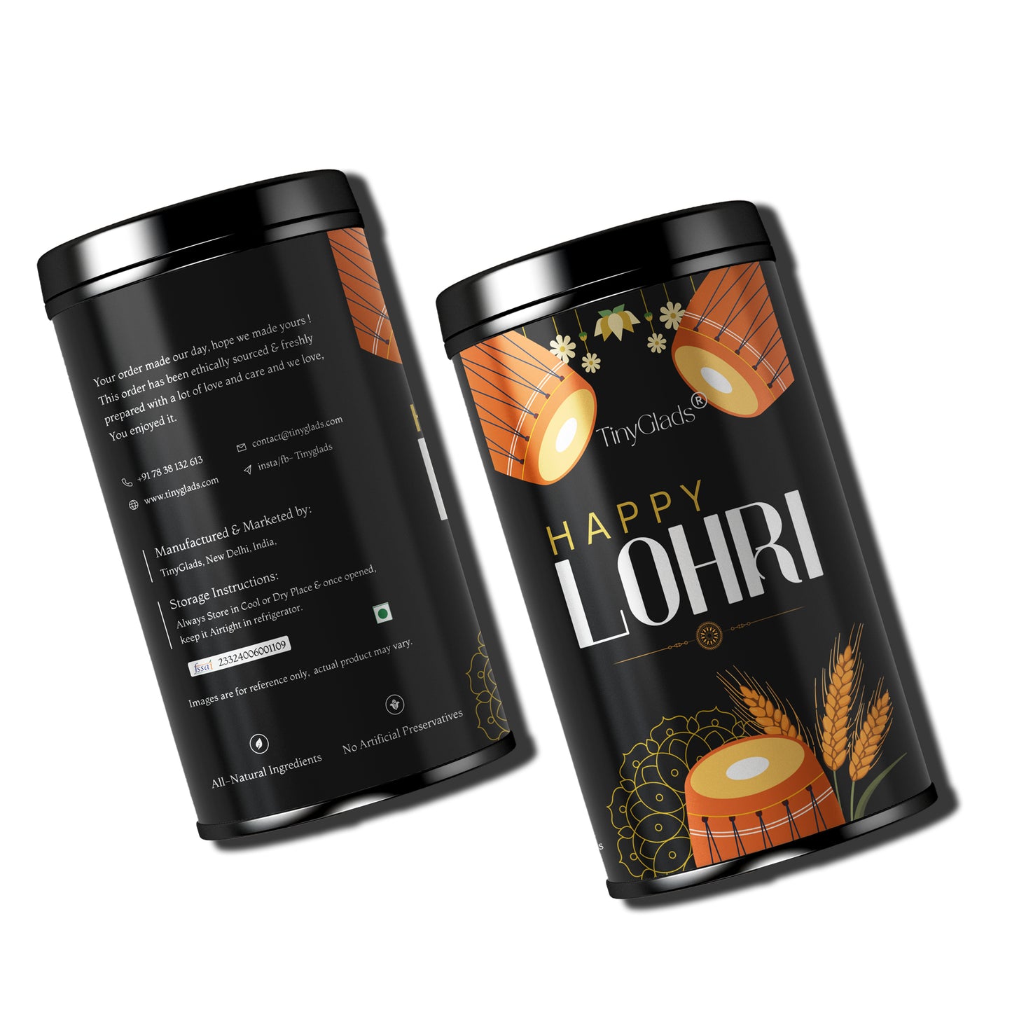 TinyGlads Happy Lohri Chocolate Truffle Jar | 12 Truffles