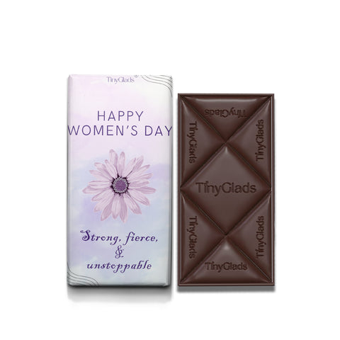 TinyGlads Women's Day Floral Chocolate Bar | Almond & Cranberry | 80g