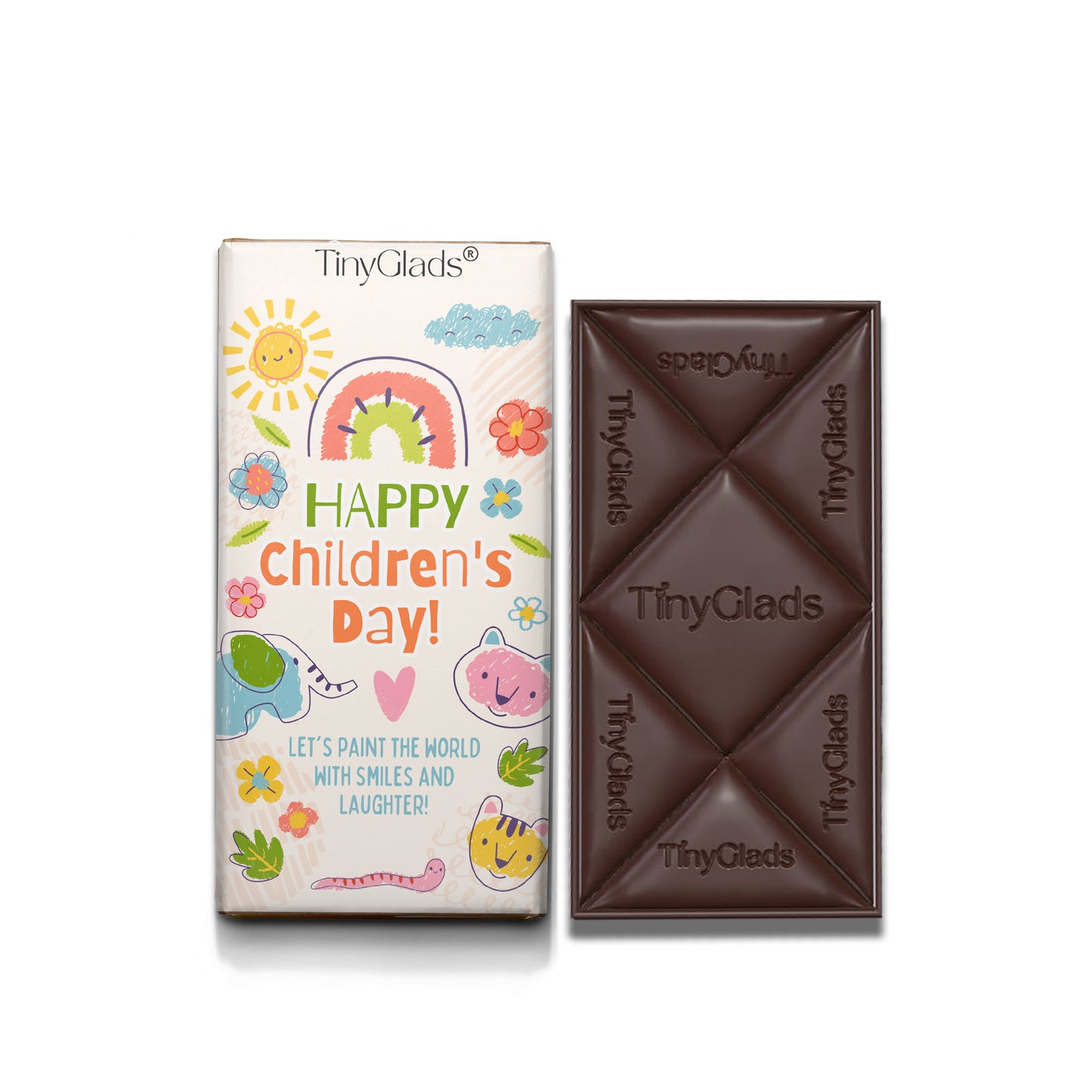TinyGlads Little Giggles Chocolate Bar | Children's Day | 80g