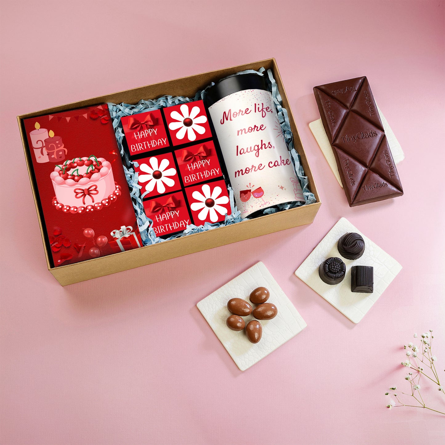 A Complete Birthday Indulgence Box | Bar, Jar & Truffles Combo