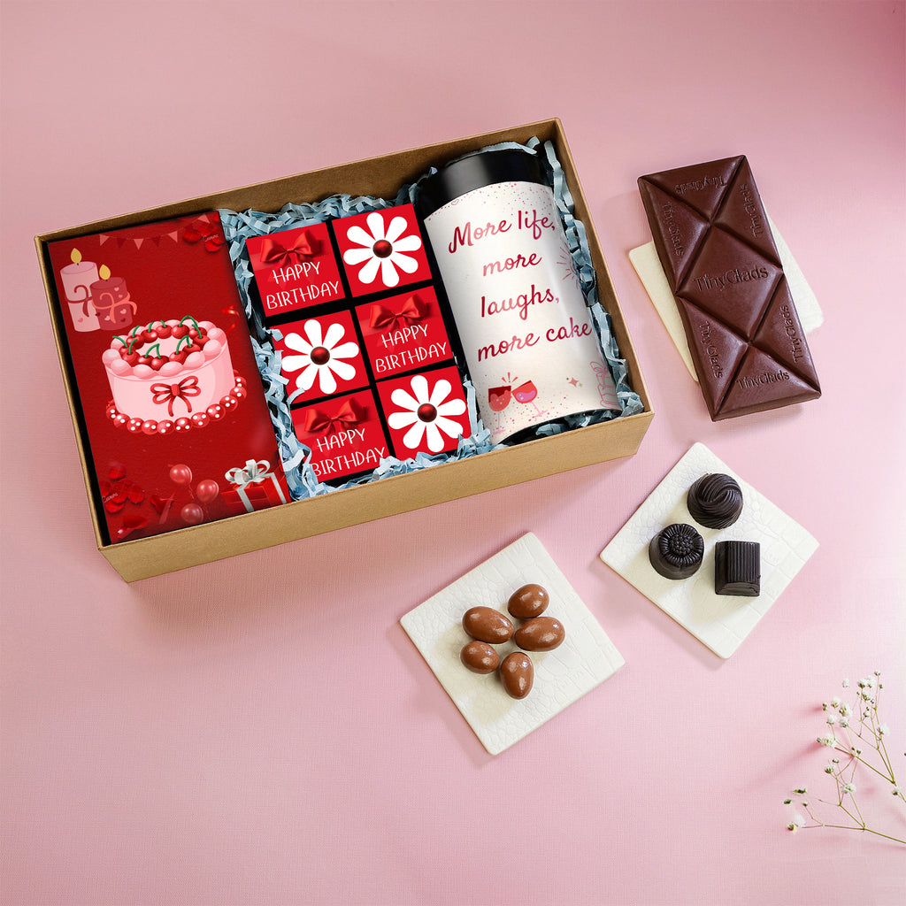 A Complete Birthday Indulgence Box | Bar, Jar & Truffles Combo