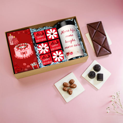 A Complete Birthday Indulgence Box | Bar, Jar & Truffles Combo