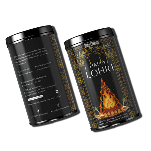 TinyGlads Elegant Lohri Chocolate Truffle Jar | 12 Assorted Truffles