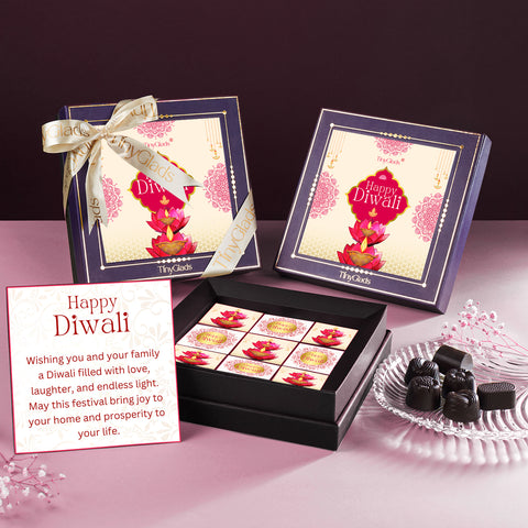 Diwali Photo Frame Chocolate Gift Box – 9 Premium Truffles