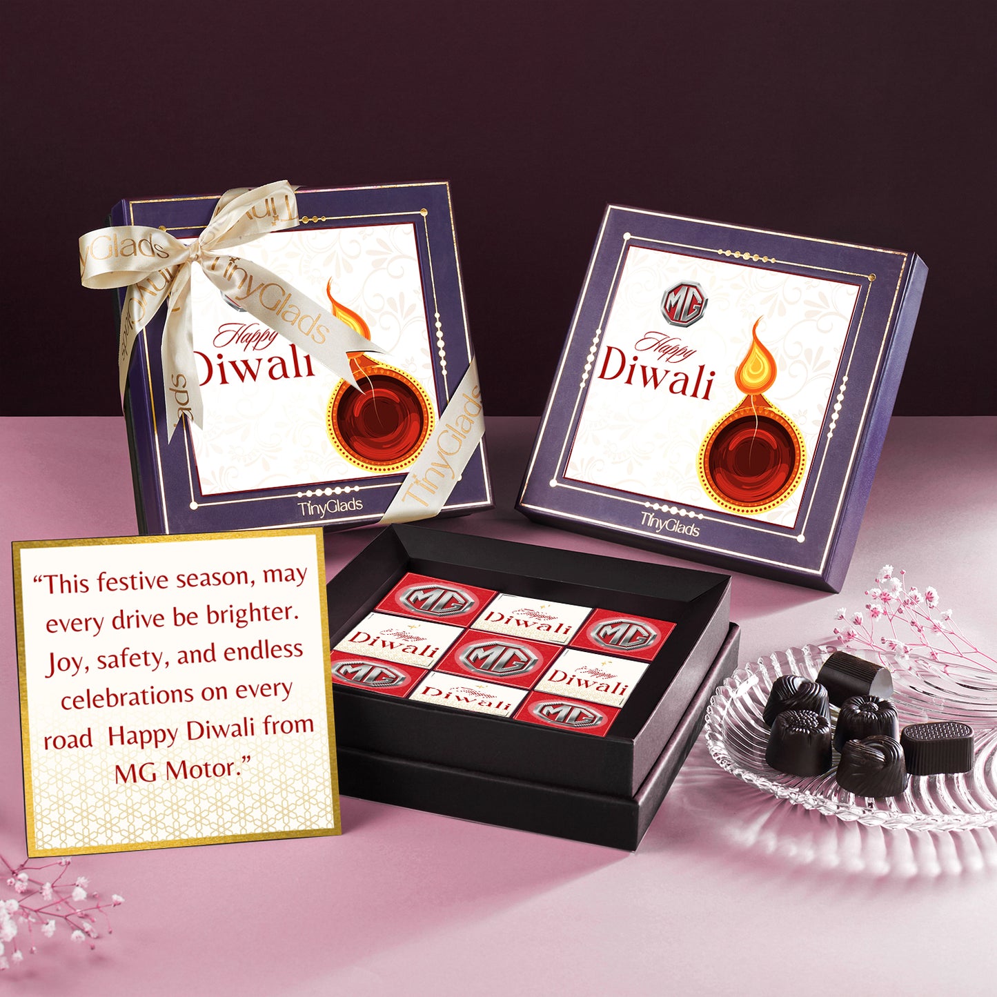 Customize your Logo Diwali Chocolate Box – 9 Truffles