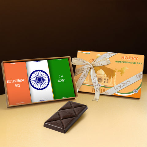 Independence Day Khadi Chocolate Gift Box |  3 Premium Chocolate Bars