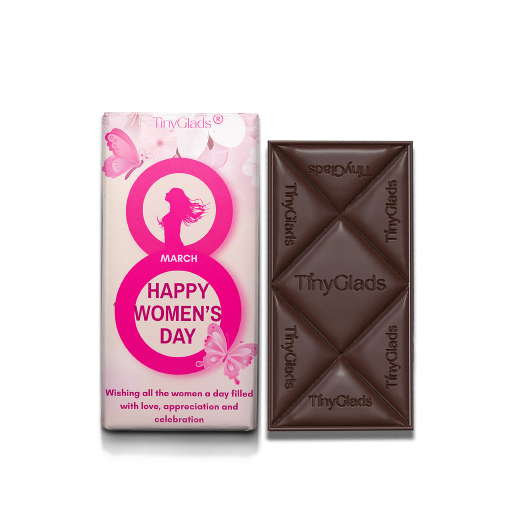 TinyGlads Women's Day Almond & Cranberry Chocolate Bar | 80g