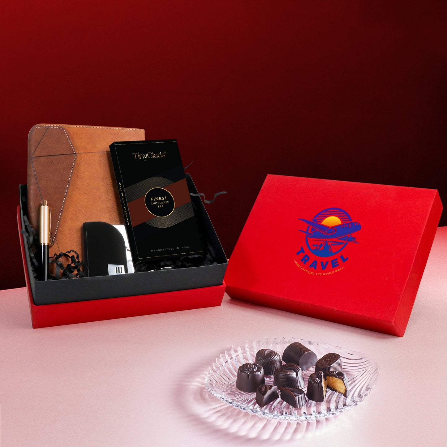 Corporate Gift Box – Chocolate Bar, Diary, Pen & Card Wallet