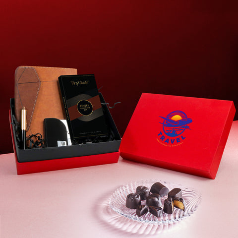 Corporate Gift Box – Chocolate Bar, Diary, Pen & Card Wallet