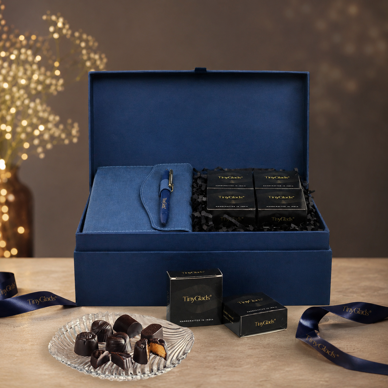 Corporate Gift Box | Premium Diary, Pen & 6 Truffles with Logo Branding