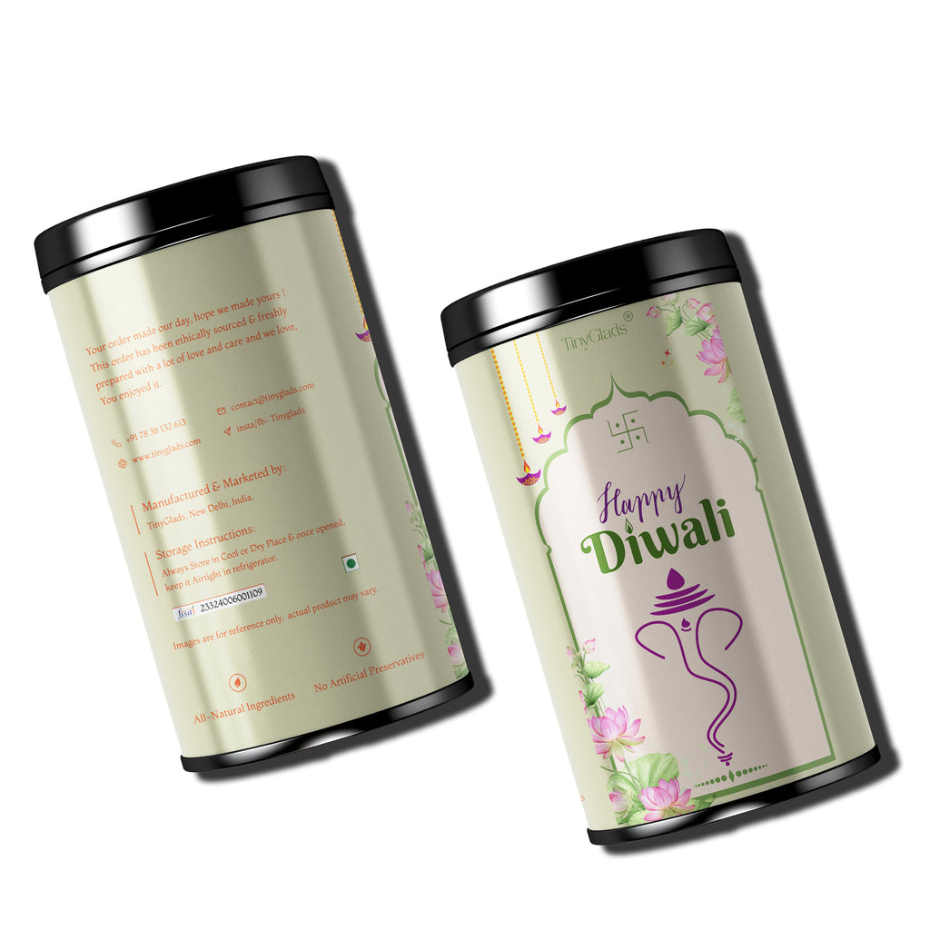 TinyGlads Happy Diwali Chocolate Truffle Jar | 12 Gourmet Truffles