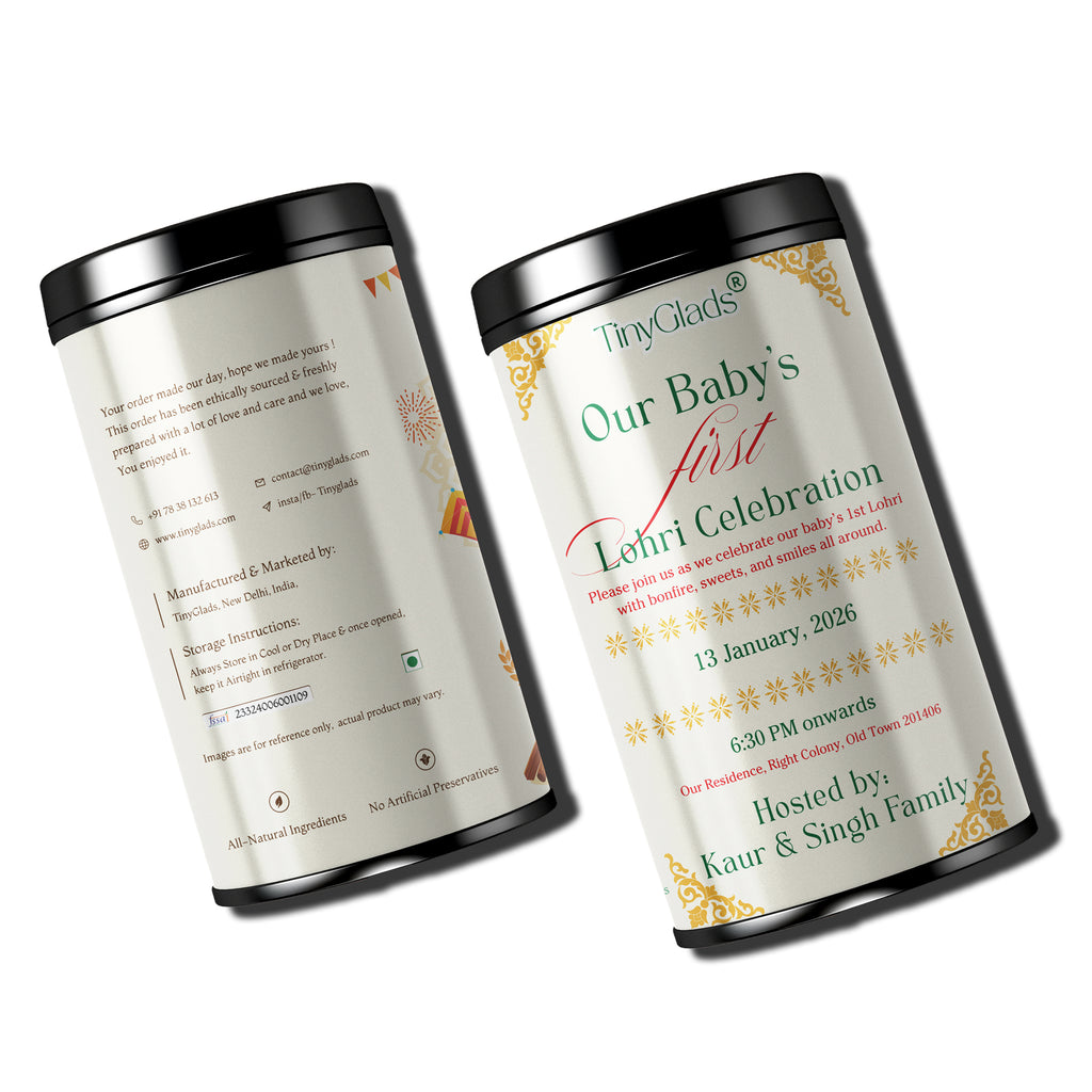 TinyGlads Custom Baby's First Lohri Celebration Jar