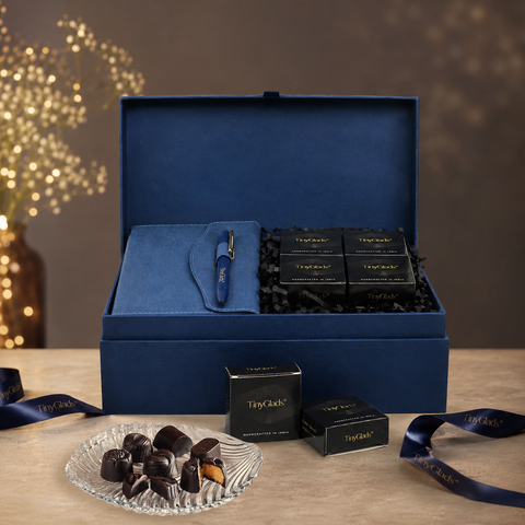 Corporate Gift Box | Premium Diary, Pen & 6 Truffles with Logo Branding