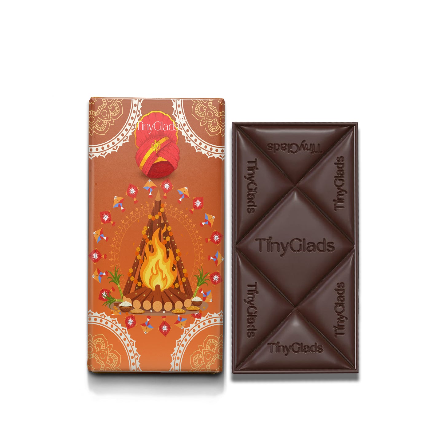 TinyGlads Lohri Celebration Premium Chocolate Bar | 80g