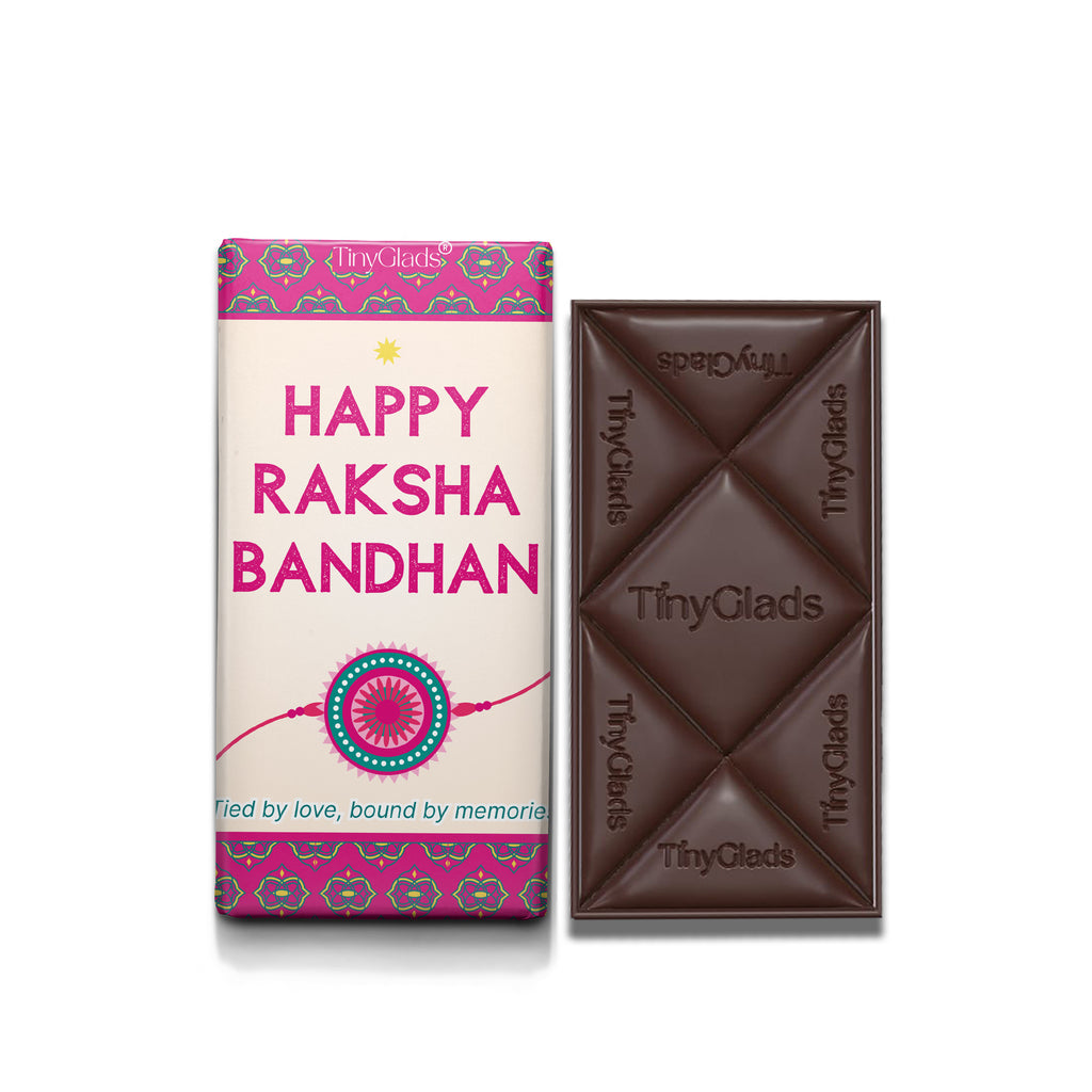 TinyGlads Raksha Bandhan Chocolate Bar | Festive Edition | 80g