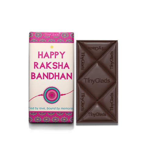 TinyGlads Raksha Bandhan Chocolate Bar | Festive Edition | 80g