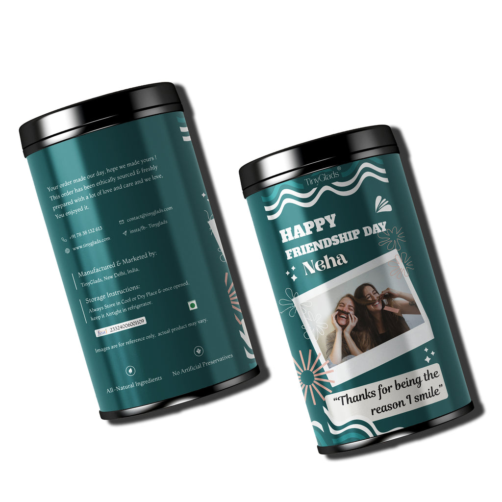 Personalized Friendship Day Chocolate Truffle Jar | Custom Photo Gift