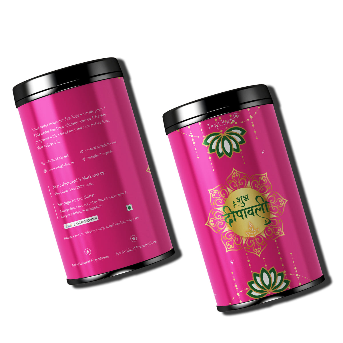 TinyGlads Shubh Deepavali Chocolate Truffle Jar | 12 Gourmet Truffles