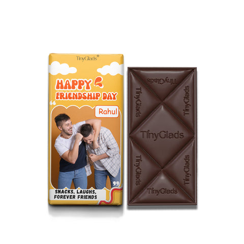 Friendship Day Chocolate Bar with Custom Name & Photo