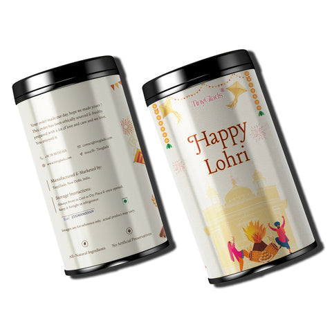 TinyGlads Golden Lohri Chocolate Truffle Jar | 12 Assorted Truffles