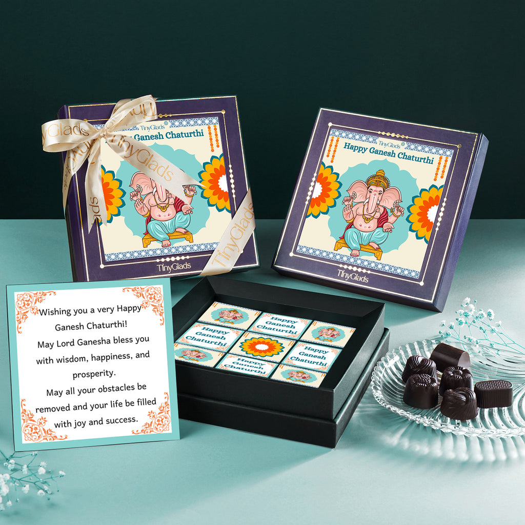 Ganesh Chaturthi Gourmet Truffle Box – 9 Handcrafted Truffles