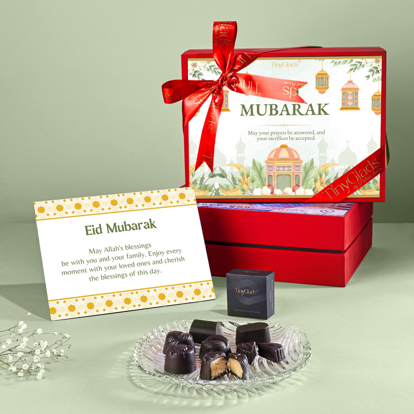 Eid Mubarak Chocolate Gift Box | 12 Assorted Centre-Filled Truffles