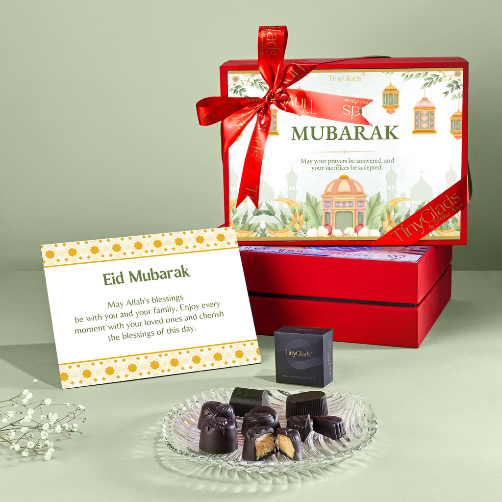 Eid Mubarak Chocolate Gift Box | 12 Assorted Centre-Filled Truffles
