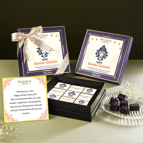 Custom Ganesh Chaturthi Keepsake Chocolate Gift Box – 9 Premium Truffles