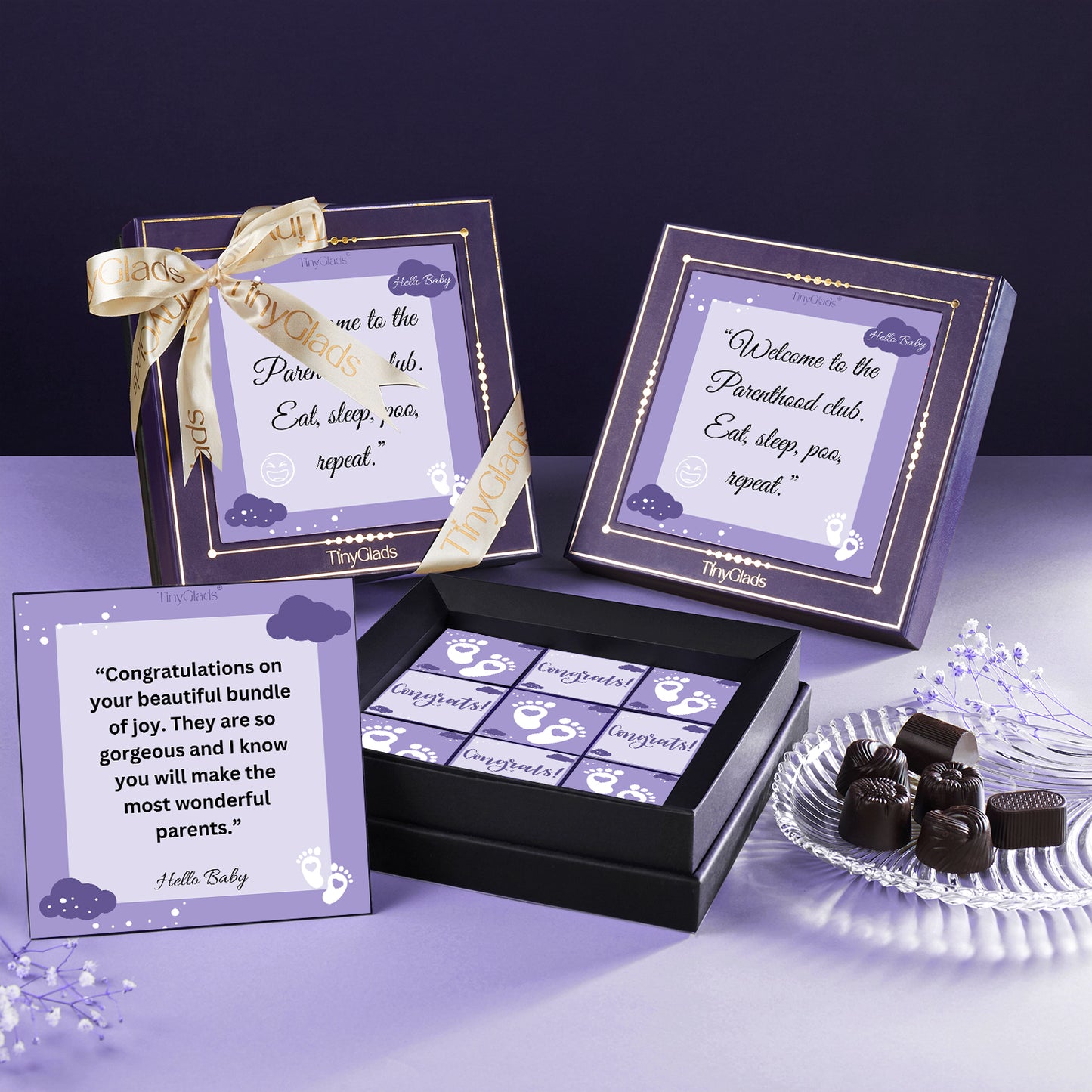 Welcome Baby Chocolate Box | 9 Piece Premium Truffle Gift