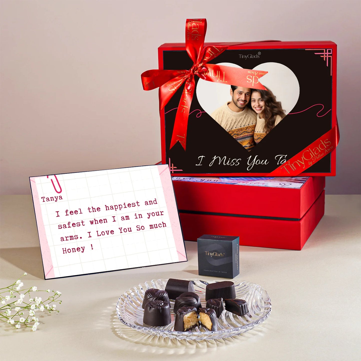 I Miss You Personalised Photoframe Chocolate Box with Special Message