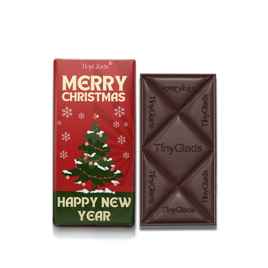 TinyGlads Merry Christmas & Happy New Year Chocolate Bar | 80g
